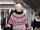 Dánská královna Margrethe II. na návtv Grónska (Nuuk, 10. íjna 2021)