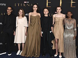 Angelina Jolie a její dti Maddox, Vivienne, Knox, Shiloh a Zahara. Moje dti...