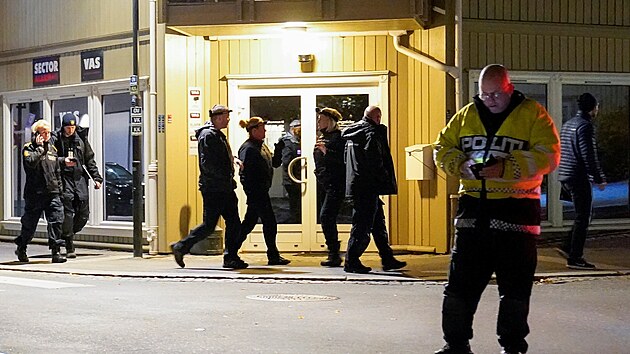Pi toku v norskm mst Kongsberg nedaleko Osla pilo pt lid o ivot. Podezel pouil luk a py a u byl zadren. (14. jna 2021)