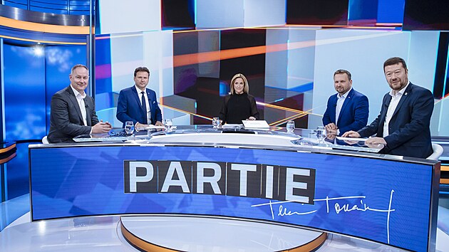 Nedln debaty Partie na Prime se zastnil Petr Gazdk, Radek Vondrek, Marian Jureka a Tomio Okamura. (10. jna 2021)
