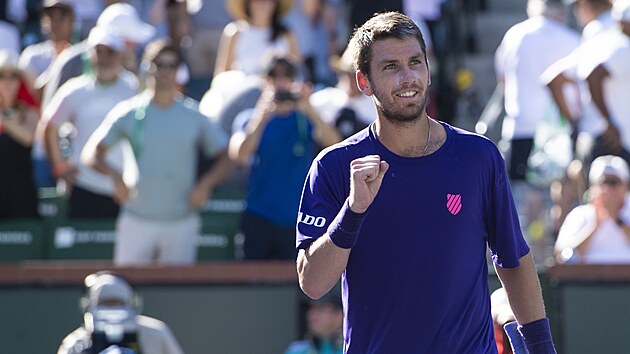 Cameron Norrie v semifinle turnaje v Indian Wells.