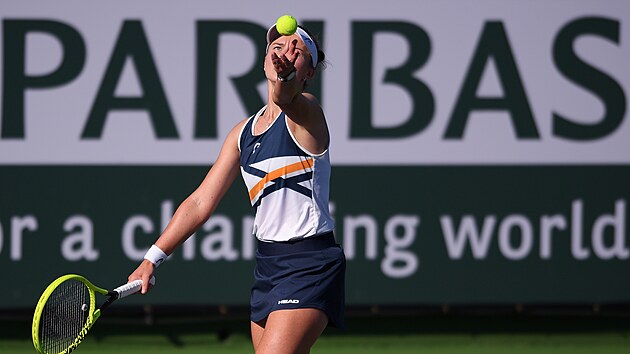 Barbora Krejkov na turnaji v Indian Wells