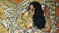 Egon Schiele: Ležící žena