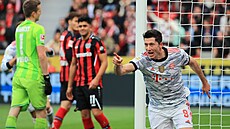 Robert Lewandowski z Bayernu se raduje, práv otevel skóre lágru bundesligy v...