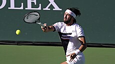 Nikoloz Basilavili v semifinále turnaje v Indian Wells.