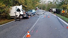 Jednapadesátiletý řidič dodávky nehodu nepřežil.