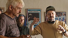 Michal Suchánek a Vladimír Skórka p�i natá�ení seriálu Národní házená