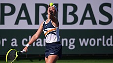 Barbora Krejíková na turnaji v Indian Wells