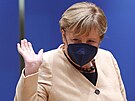 Sbohem. Angela Merkelová na svém posledním summitu EU v Bruselu. (21. íjna...