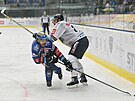 Hokejová extraliga, 19. kolo, Kladno - Liberec. Vlevo Jaromír Jágr, vpravo Petr...