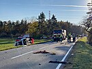 Nehoda sanitky s autem na Nymbursku skonila smrtí jedné eny, dalích nkolik...