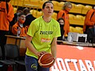 Tereza Halátková z USK Praha ped zápasem s Jekatrinburgem