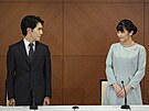 Kei Komuro a bývalá japonská princezna Mako (Tokio, 26. íjna 2021)