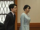Kei Komuro a bývalá japonská princezna Mako (Tokio, 26. íjna 2021)