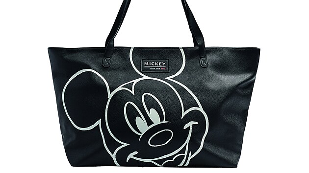 Velká černá taška s potiskem Mickeyho, 499 Kč