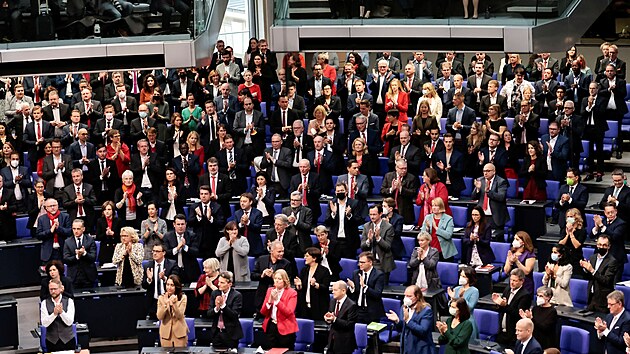 Nově zvolení poslanci na ustavující schůzi Spolkového sněmu (26. října 2021)