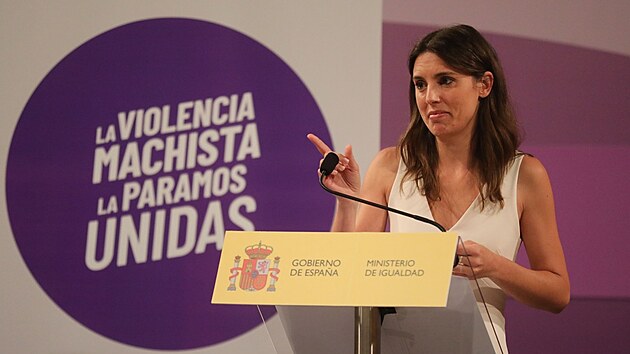 Španělská ministryně pro rovnost Irene Monterová při spouštění projektu proti sexuálnímu násilí (28. července 2021)
