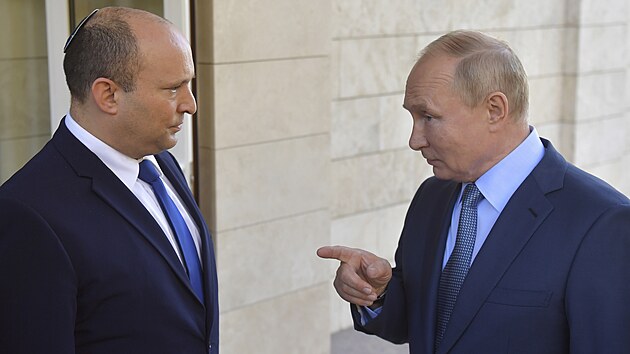 V Soči jednal ruský prezident Vladimir Putin s izraelským premiérem Naftalim Bennettem (22. 10. 2021)