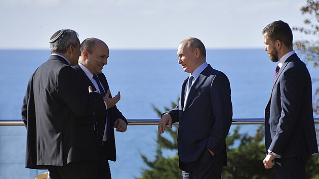V Soči jednal ruský prezident Vladimir Putin s izraelským premiérem Naftalim Bennettem (22. 10. 2021)