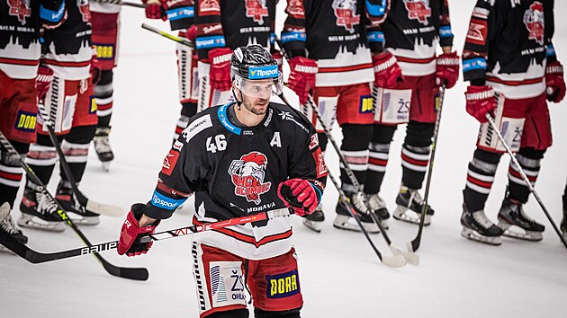 Utkn 17. kola hokejov extraligy: HC Olomouc - HC Sparta Praha. Nejlepm hrem Olomouce byl zvolen David Krej.