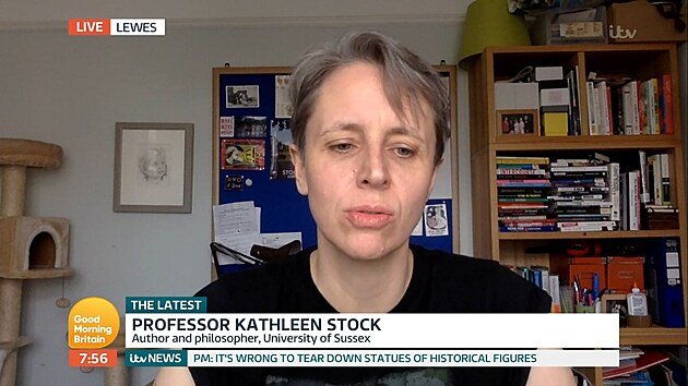 Britsk profesorka filozofie Kathleen Stockov na vlastn dost rezignovala z Univerzity v Sussexu pot, co proti ni st student zahjila kampa kvli jejm nzorm na transgender problematiku. (15. ervence 2020)