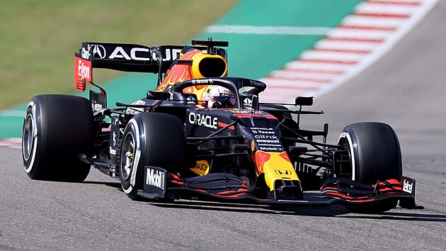 Max Verstappen na trati Velk ceny USA