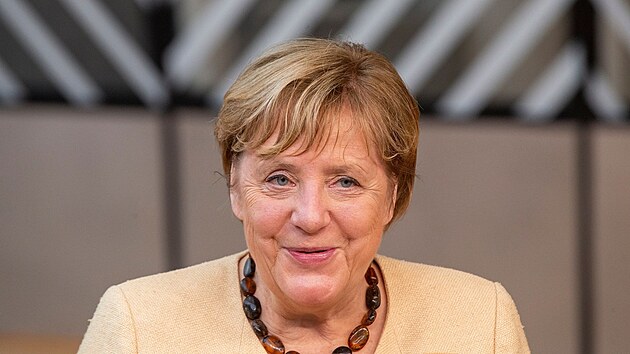 Německá kancléřka Angela Merkelová na svém posledním summitu Evropské unie (21. října 2021)