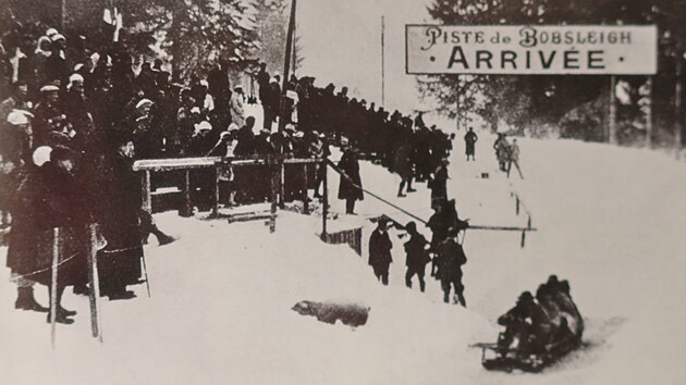LEDOV KORYTO. Zvod tybob v Chamonix 1924 ovldli vcai.
