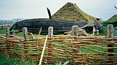 Rekonstrukce vikingské osady v lokalit L'Anse aux Meadows' na nejsevernjím...