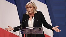 Marine Le Penová v Budapešti (26. října 2021)