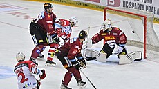Utkání 18. kola hokejové extraligy: HC Sparta Praha - HC Dynamo Pardubice....