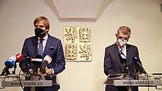 Ministr zdravotnictví Adam Vojtch vystoupil v Praze na tiskové konferenci po...