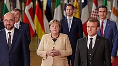 Nmecká kancléka Angela Merkelová na svém posledním summitu Evropské unie....
