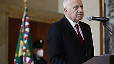 Bývalý prezident Václav Klaus vystoupil s projevem k 28. říjnu (28. říjen 2021)