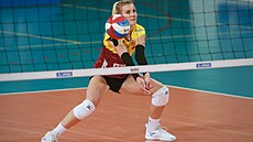 Liberecká volejbalistka Anna �otkovská v zápase s Frýdkem-Místkem.