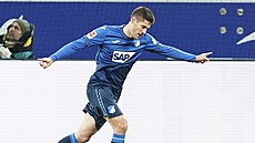 Andrej Kramarič z Hoffenheimu slaví gól.