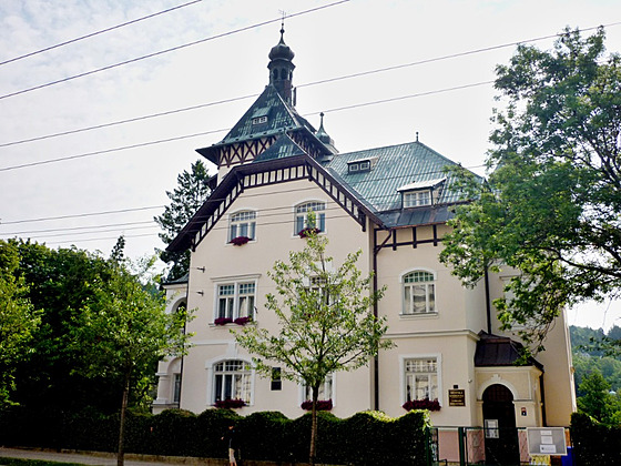Vila Turba v ní pobýval Sigmund Freud, v souasnosti sídlo mstské knihovny.