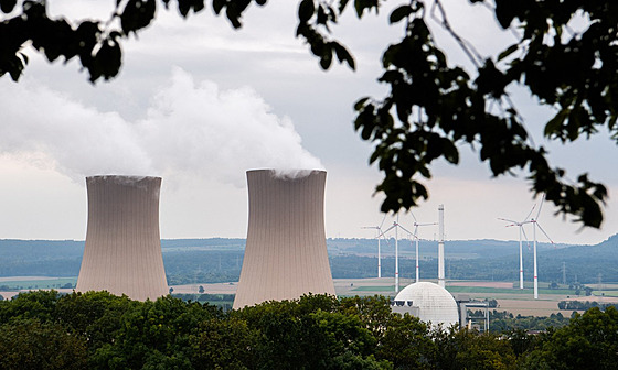 Jaderná elektrárna Grohnde v Dolním Sasku (23. září 2021)