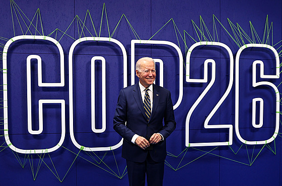 Ve skotském Glasgow se koná klimatická konference COP 26. Na snímku je americký...