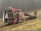 Na Jetdu probíhá odstraování zdemolované kabiny po tragické nehod.  (2....