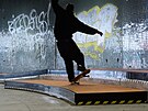 V podchodu u stanice Vltavsk� otev�eli nov� skatepark