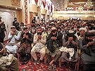 Ministr vnitra Tálibánu Siráduddín Hakkání uspoádal v luxusním hotelu v...