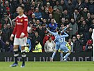 Radost hrá City po gólu Bernarda Silvy v utkání proti rivalovi z United.