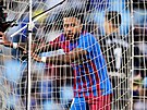 Barcelonský Memphis Depay v zápase s Celtou Vigo.