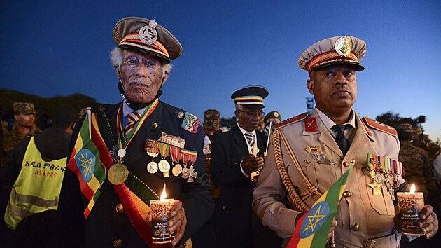 Addis Abeba. Etiopie si pipomn vojky padl v boji s povstalci z TPLF (3. listopadu 2021)