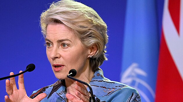 Pedsedkyn Evropsk komise Ursula von der Leyenov se zastnila klimatickho summitu OSN v Glasgow. (2. listopadu 2021)