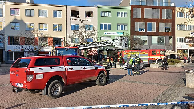 Hasiči zasahovali v centru Zlína po výbuchu plynu v provozovně masážních služeb.