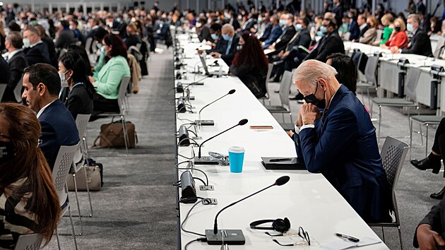 Ve skotsk�m Glasgow se kon� klimatick� konference COP 26. Na sn�mku americk� prezident Joe Biden. (1. listopadu 2021)