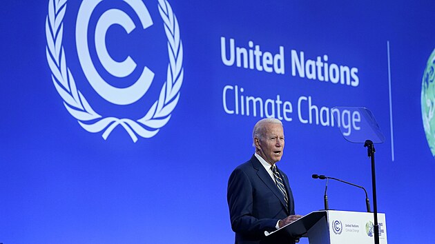 Ve skotskm Glasgow se kon klimatick konference COP 26. Na snmku americk prezident Joe Biden. (1. listopadu 2021)