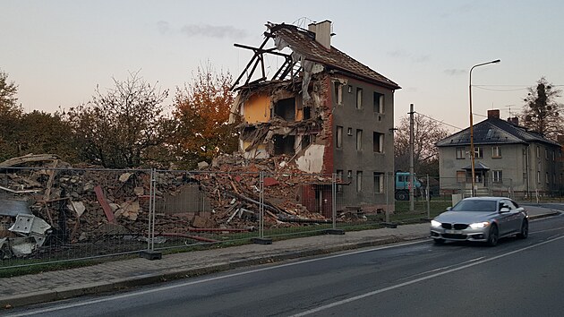 Demolice domů v Havířově - Prostřední Suché.